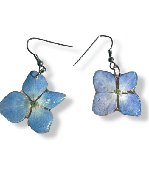 Pendientes Hortensia Azul