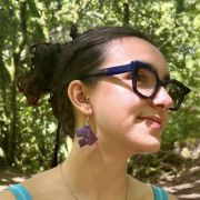 Pendientes Hortensia Morada