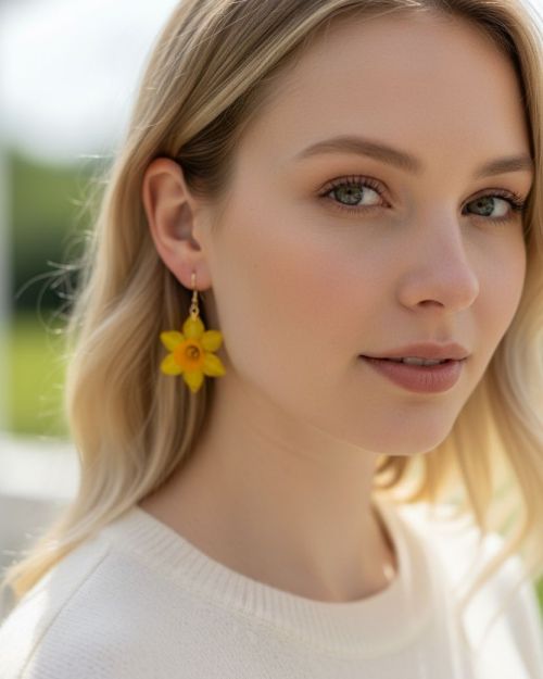 Pendientes Narcisos Primavera 2026 – De colgante